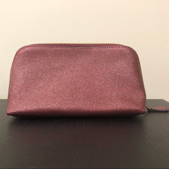 🌟COACH🌟 Leather Cosmetic Bag - Metallic Red - Picture 3 of 5